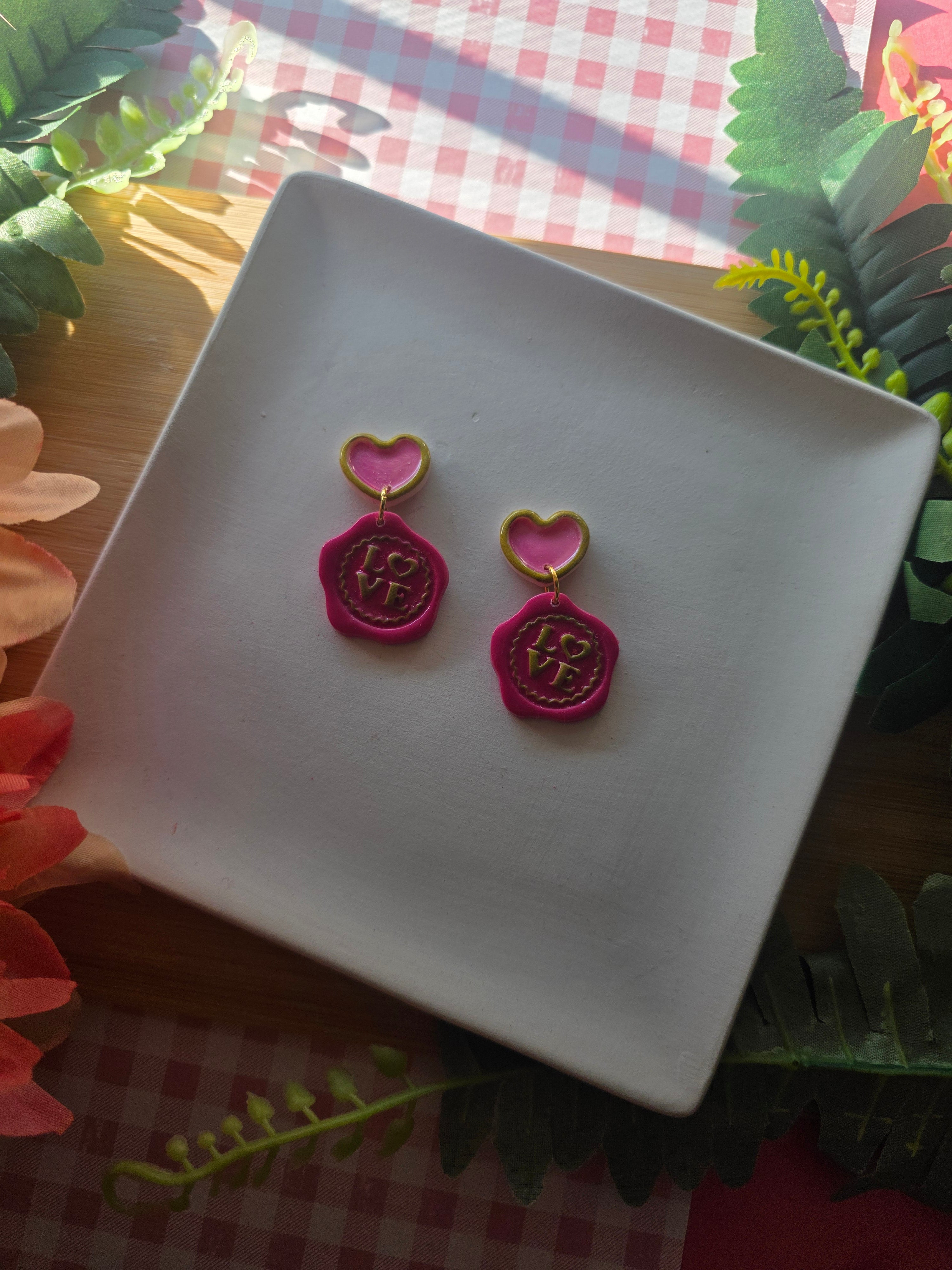 Sealed With Love Valentines Earrings