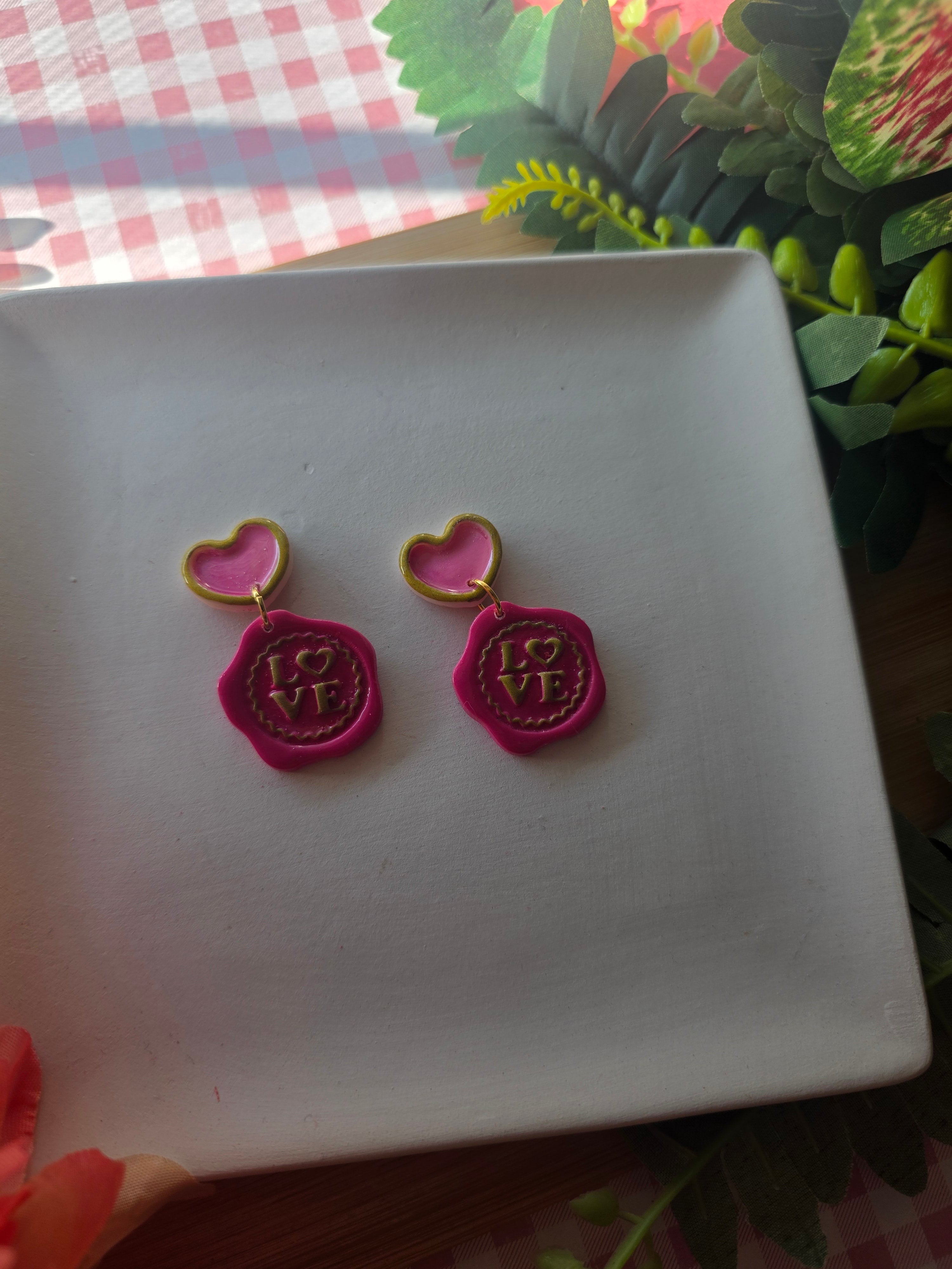 Sealed With Love Valentines Earrings