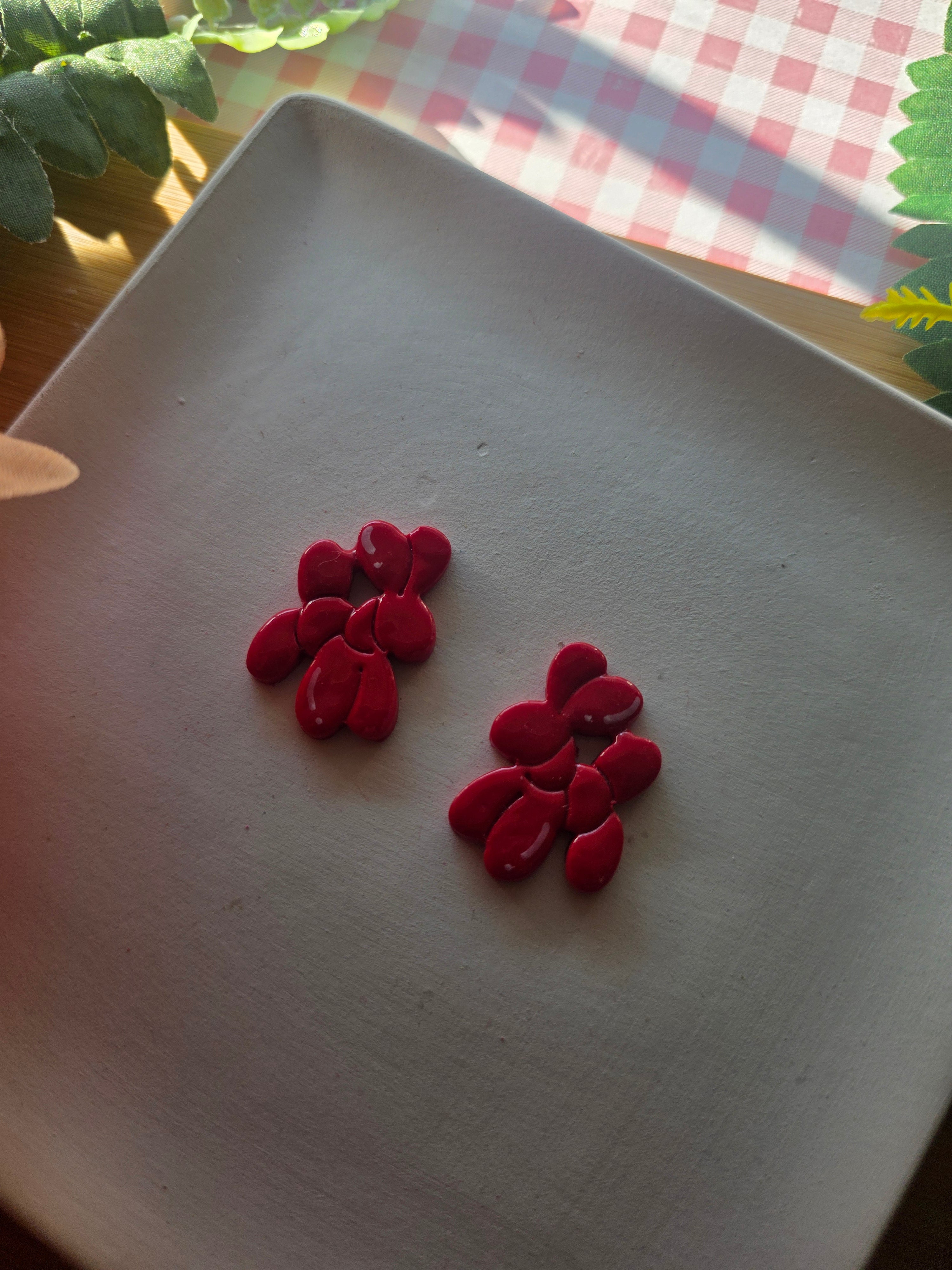 Dog Balloon Valentines Earrings