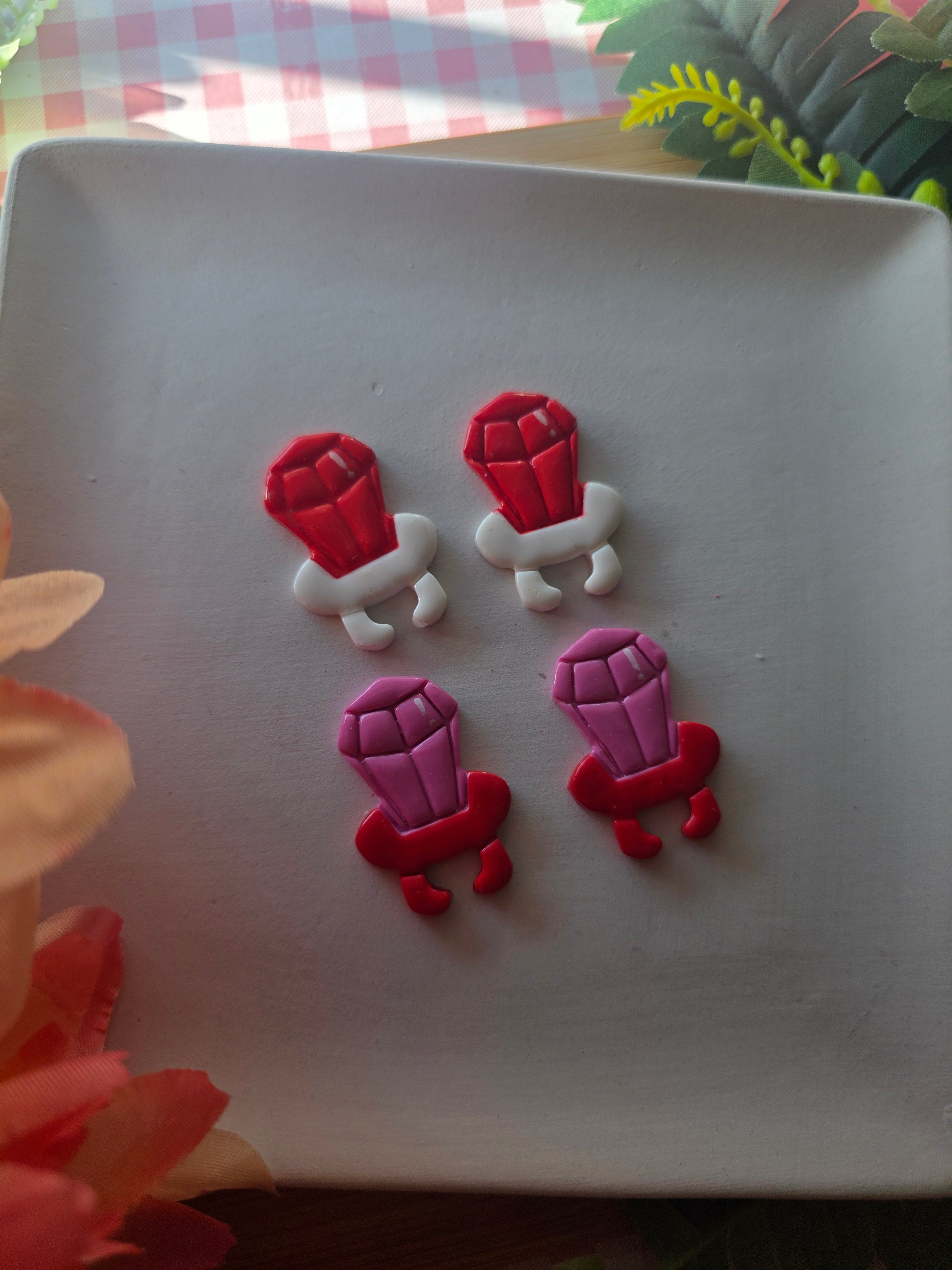 Ring Pop Valentines Earrings