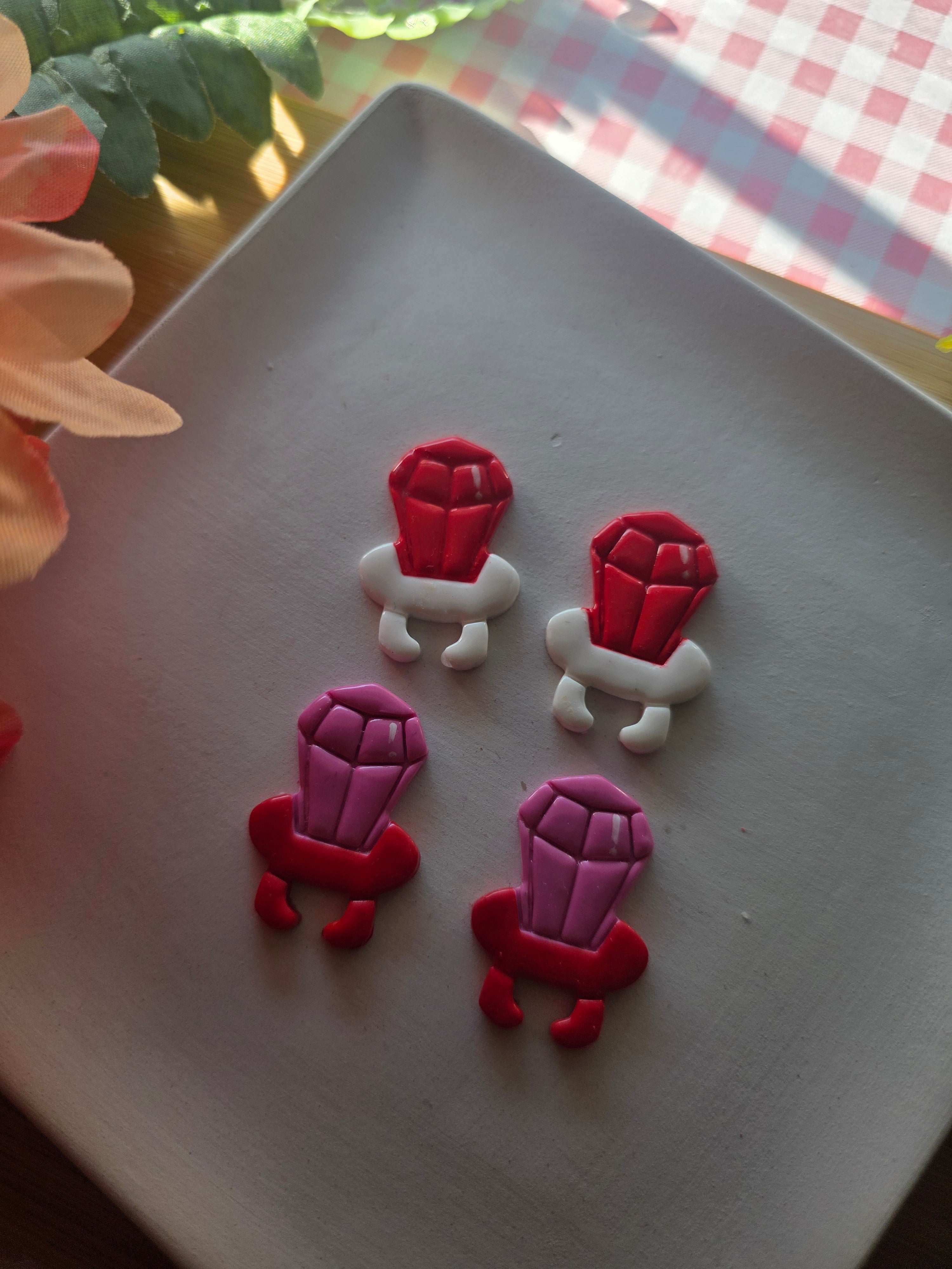 Ring Pop Valentines Earrings