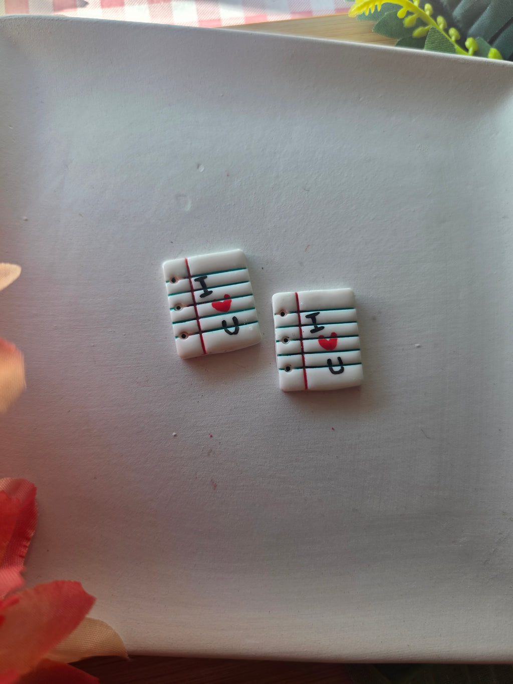 Love Note Valentines Earrings