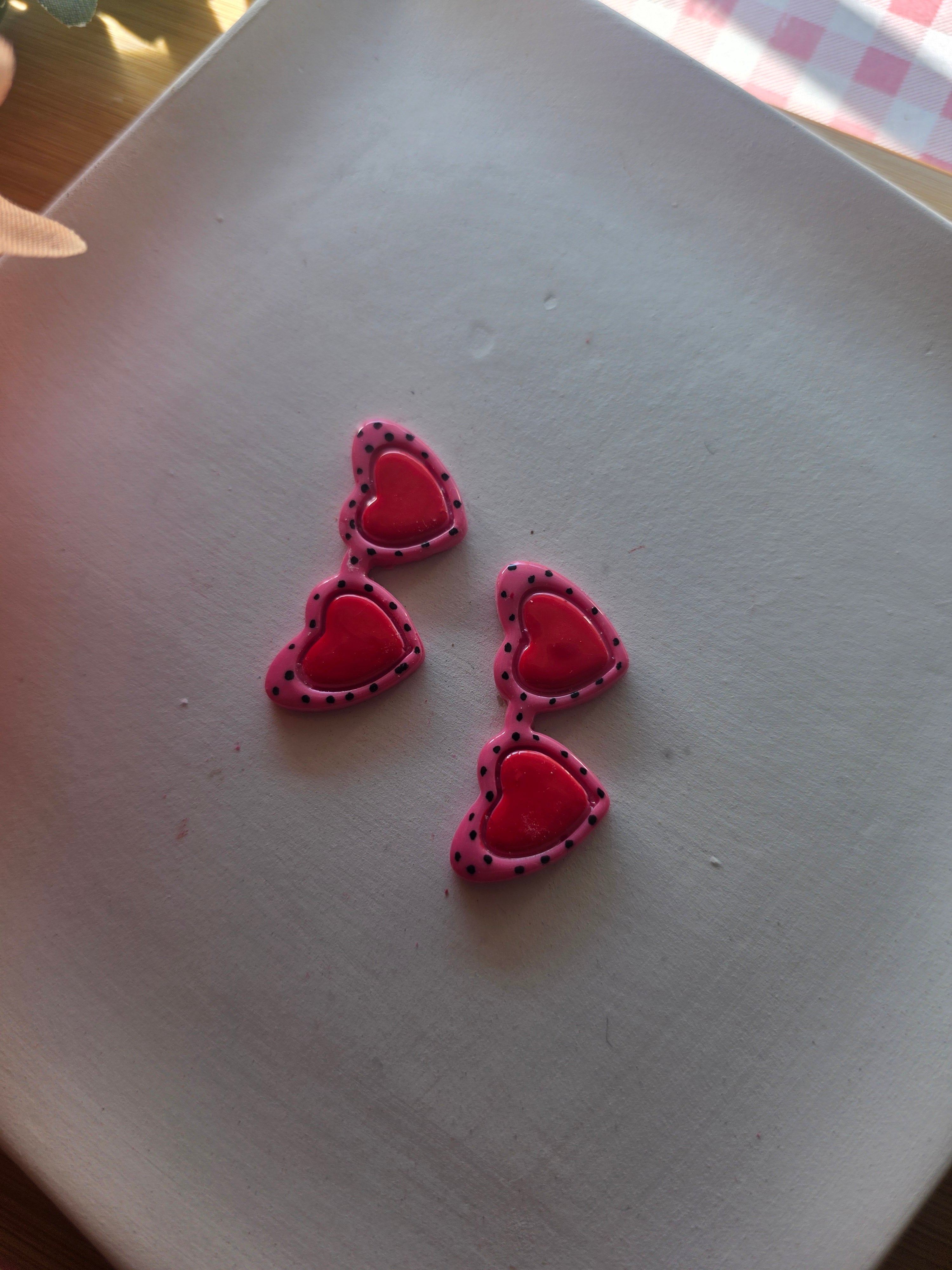 Heart Shaped Sunglasses Valentines Earrings