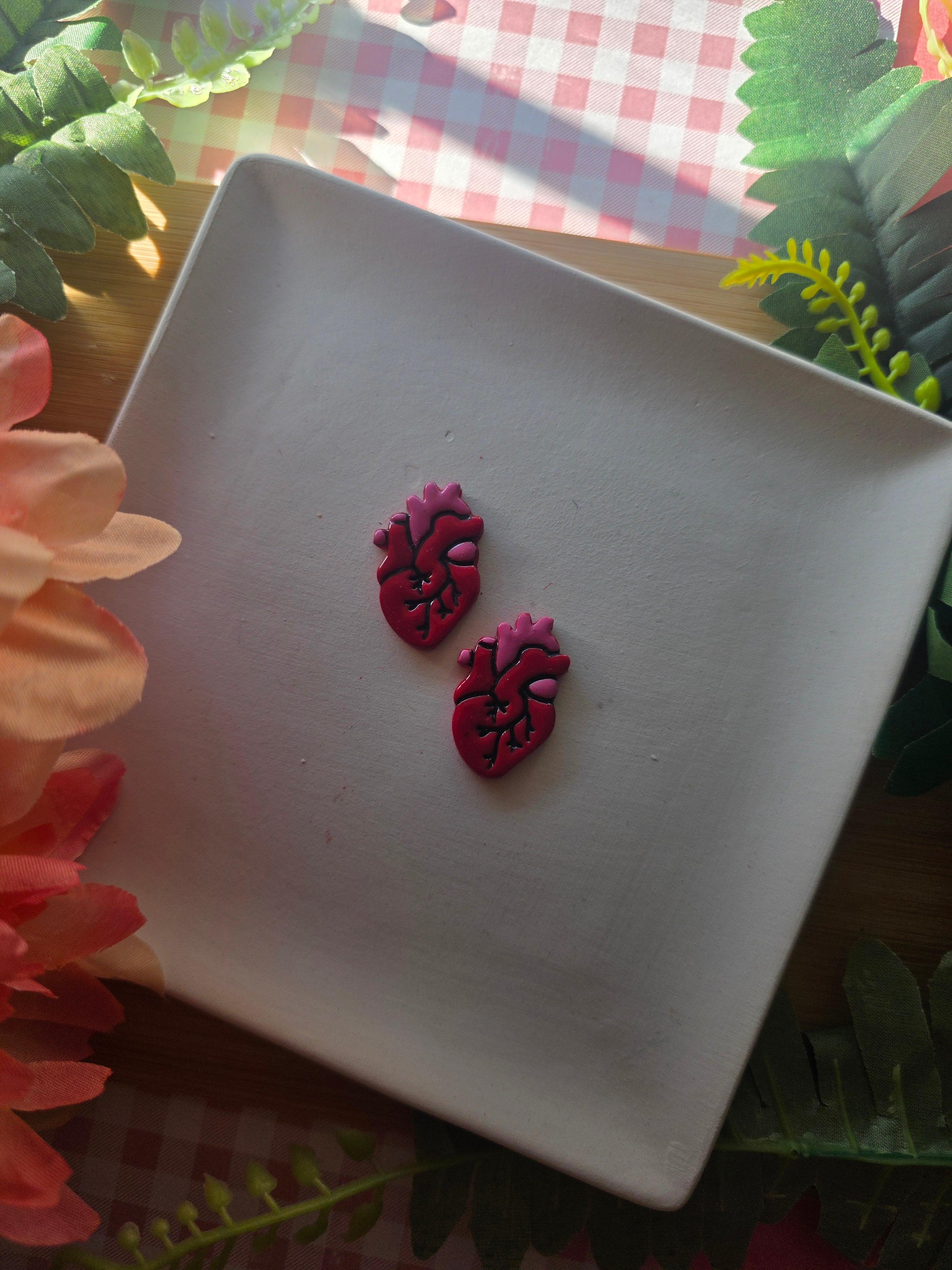 Anatomical Heart Valloween Earrings