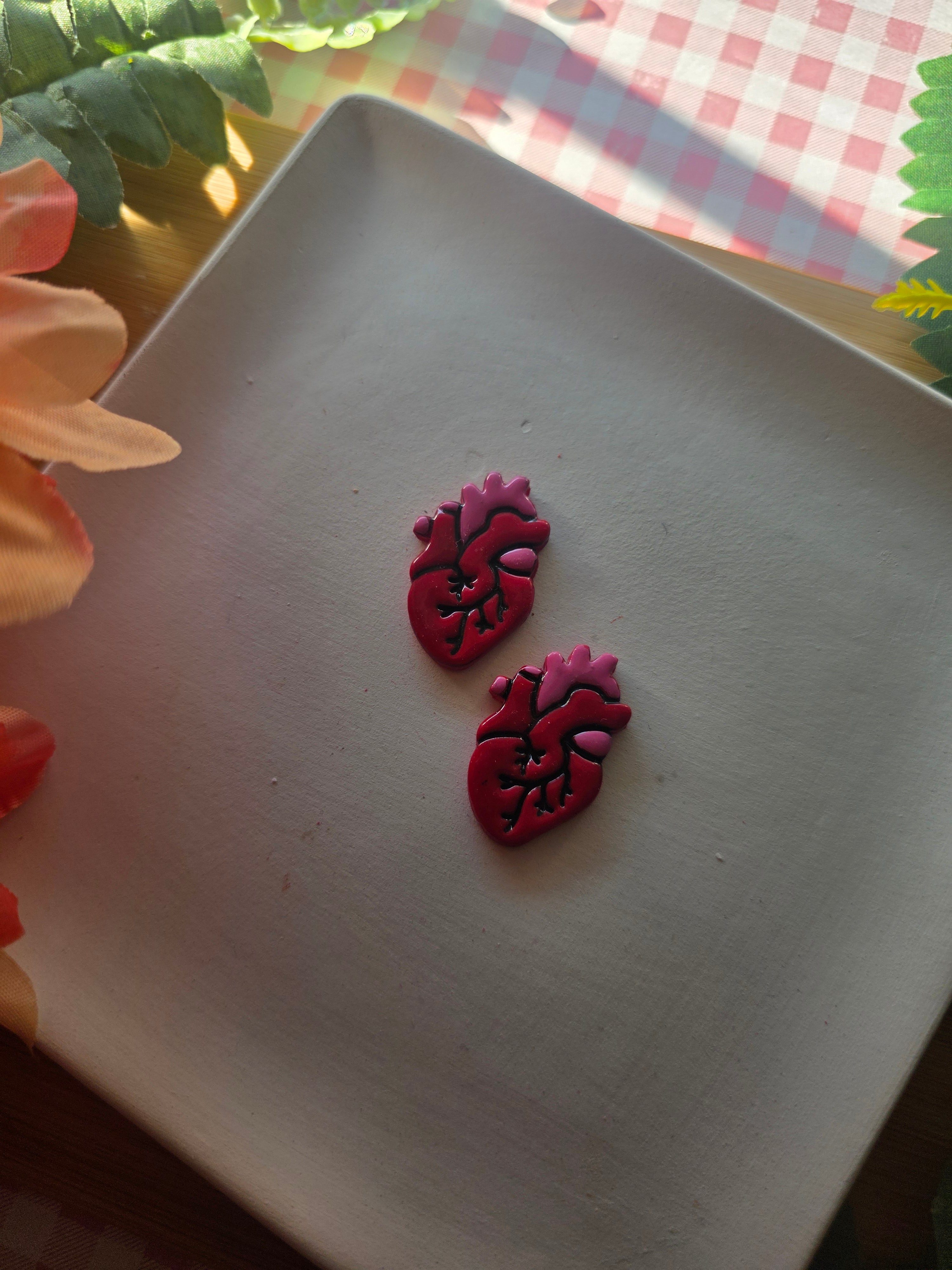 Anatomical Heart Valloween Earrings