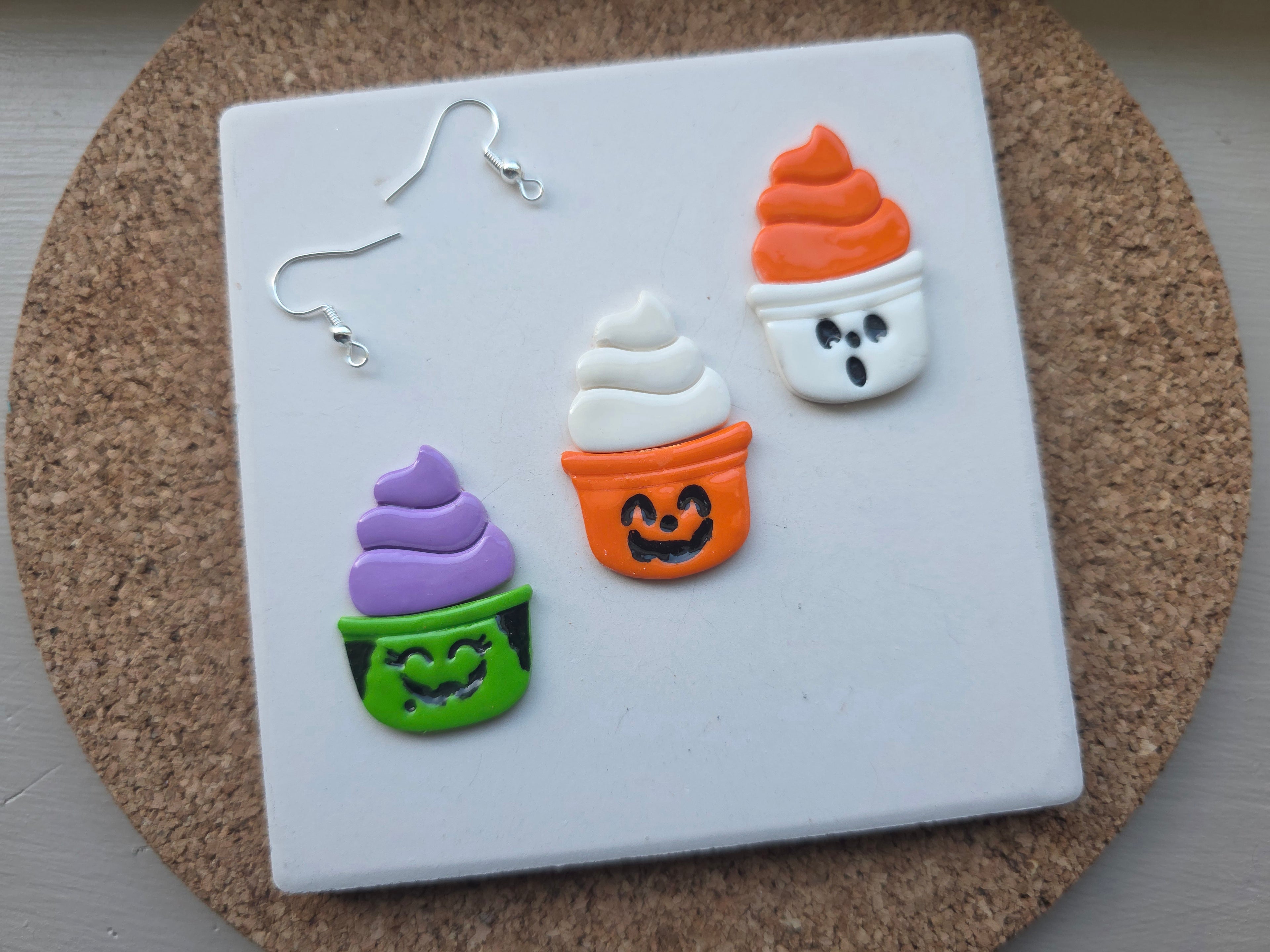 Dole Whip Halloween Buckets Clay Earrings