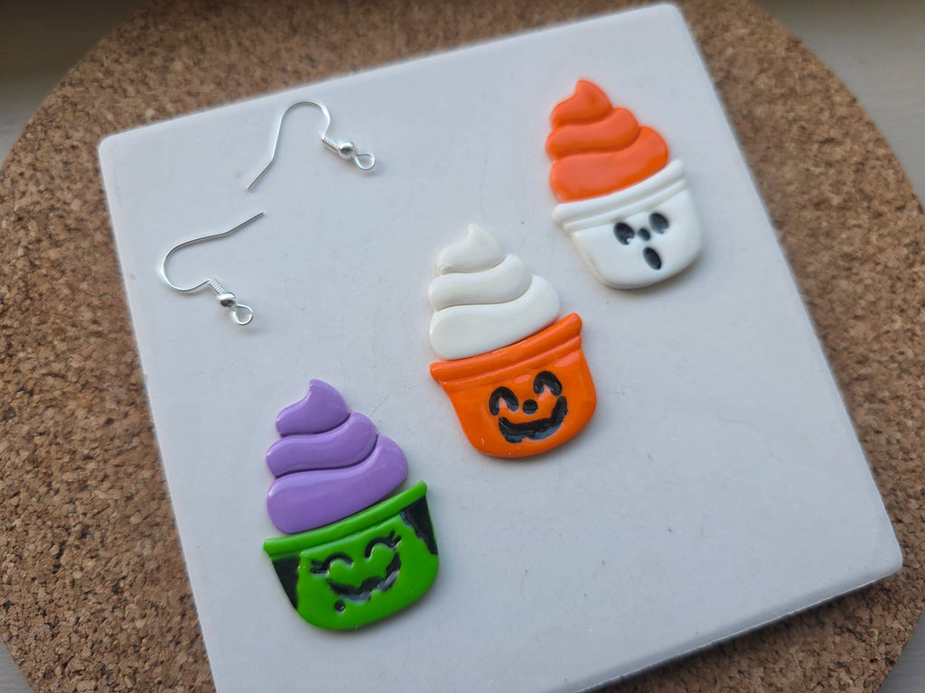 Dole Whip Halloween Buckets Clay Earrings