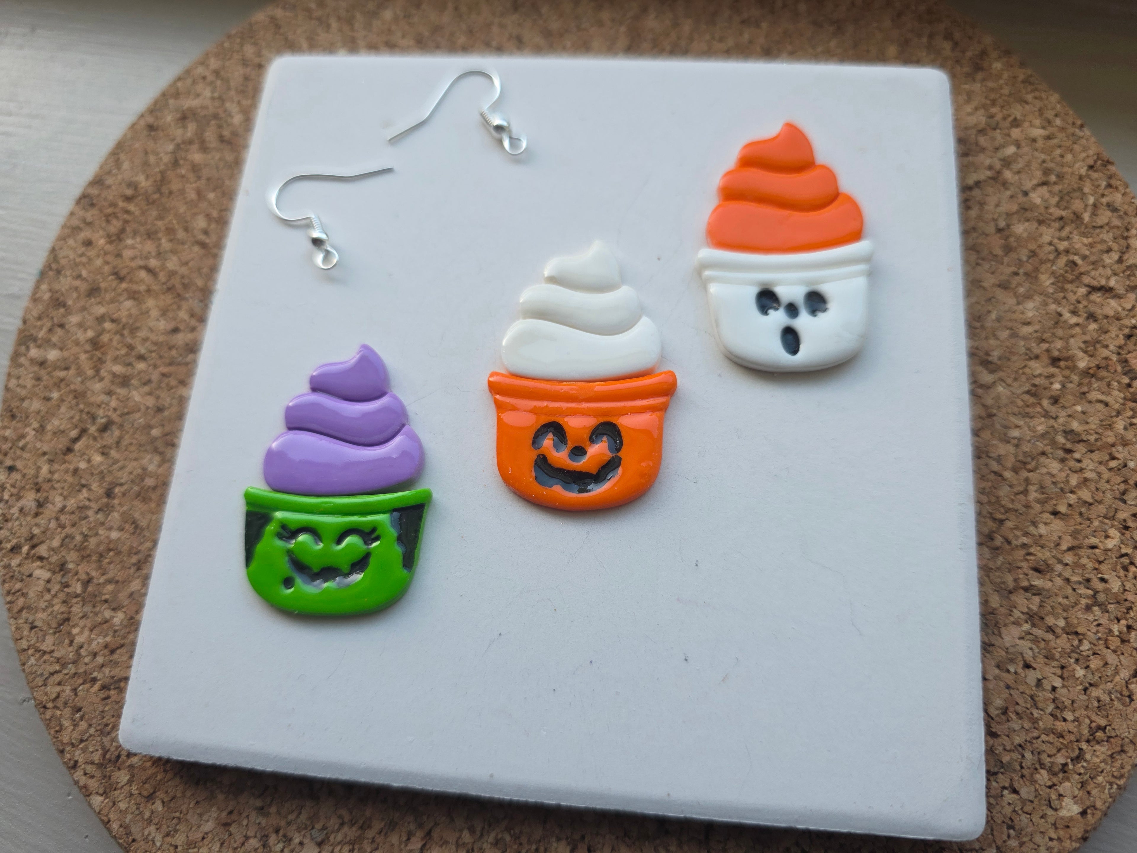 Dole Whip Halloween Buckets Clay Earrings
