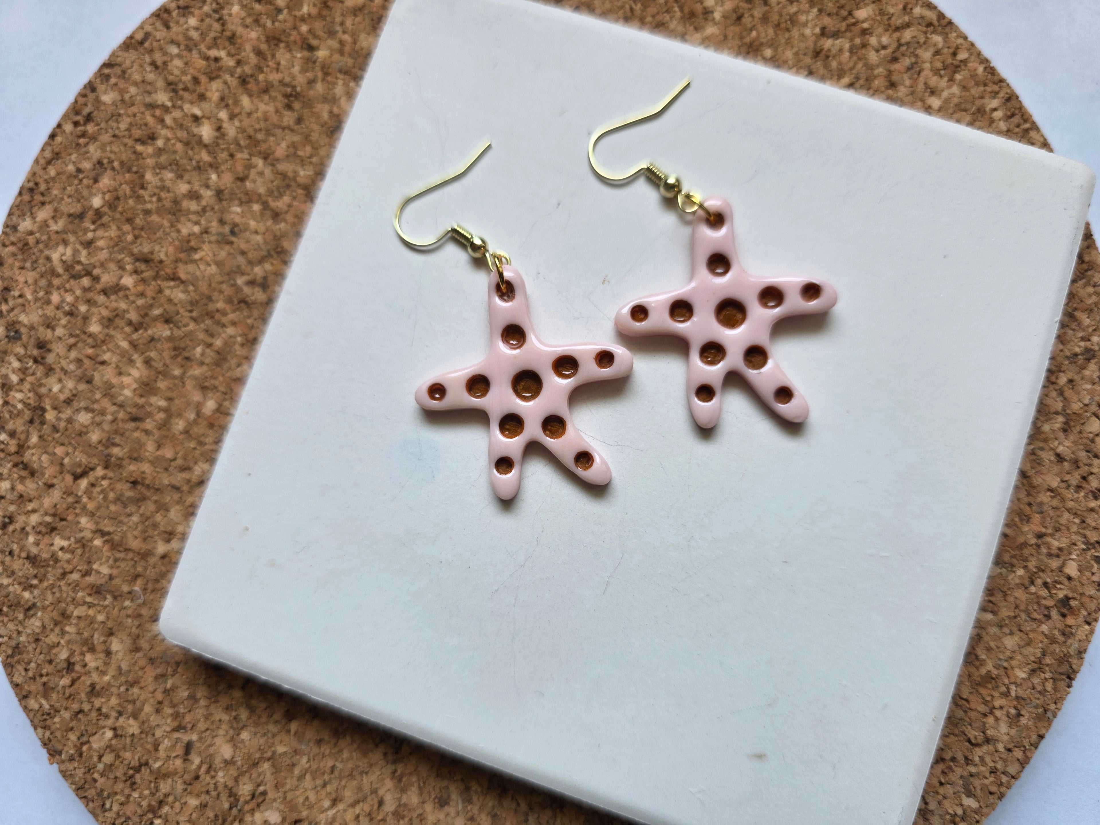 Starfish Clay Earrings