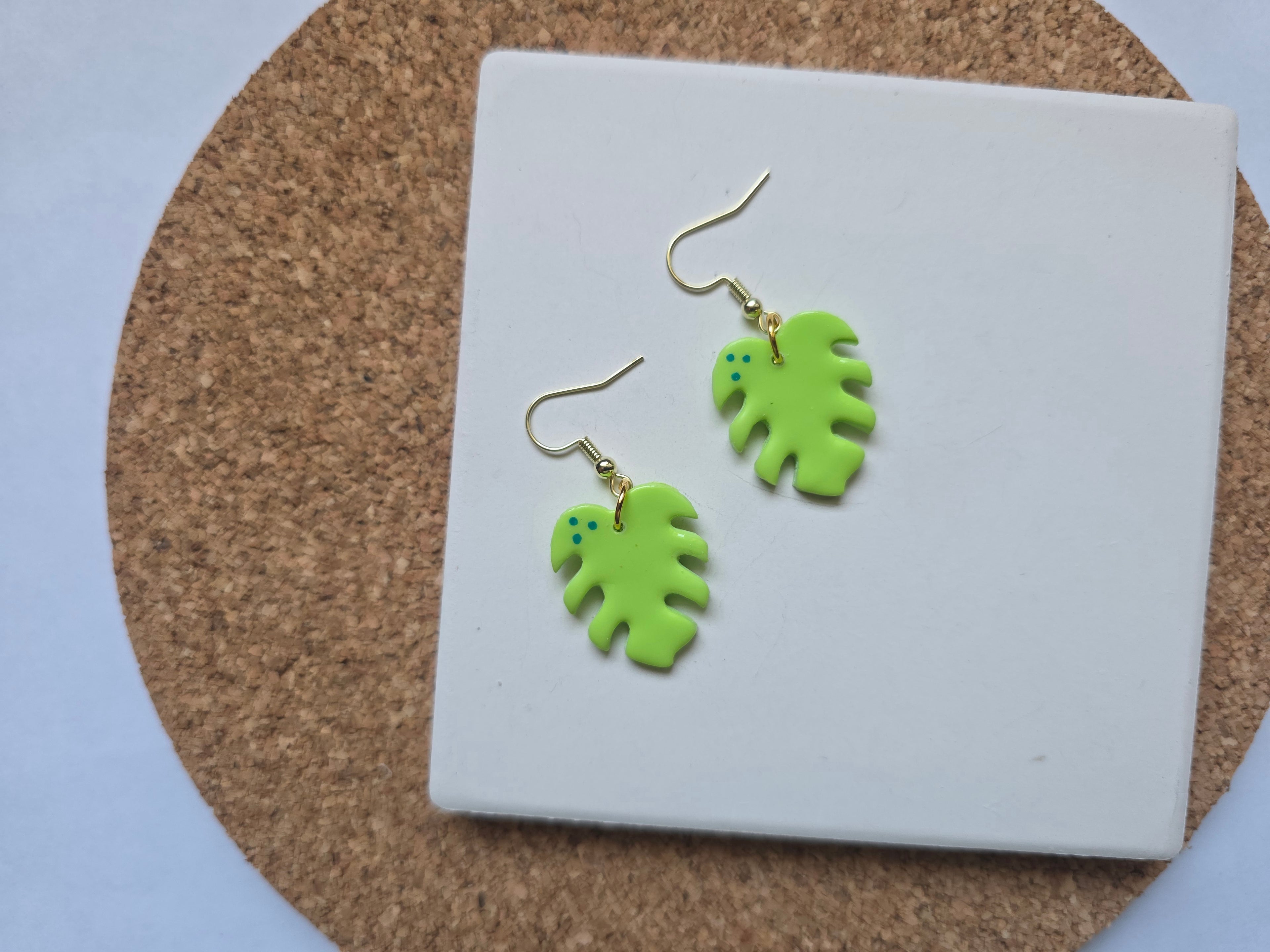 Monstera Leaf Earrings