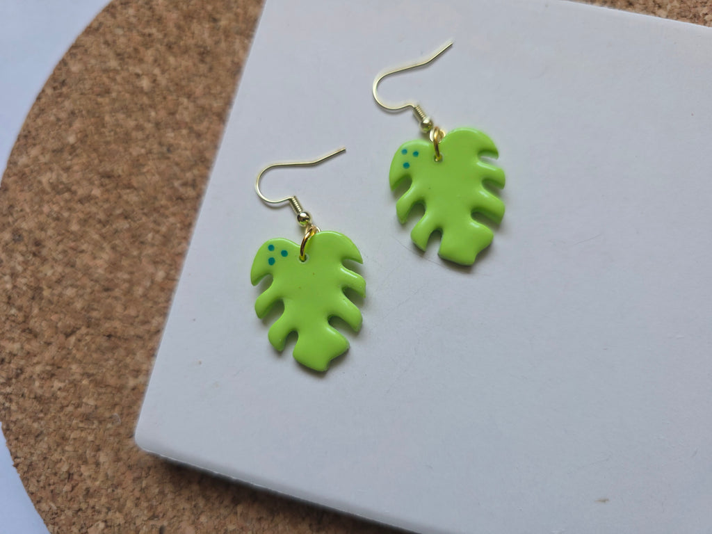 Monstera Leaf Earrings