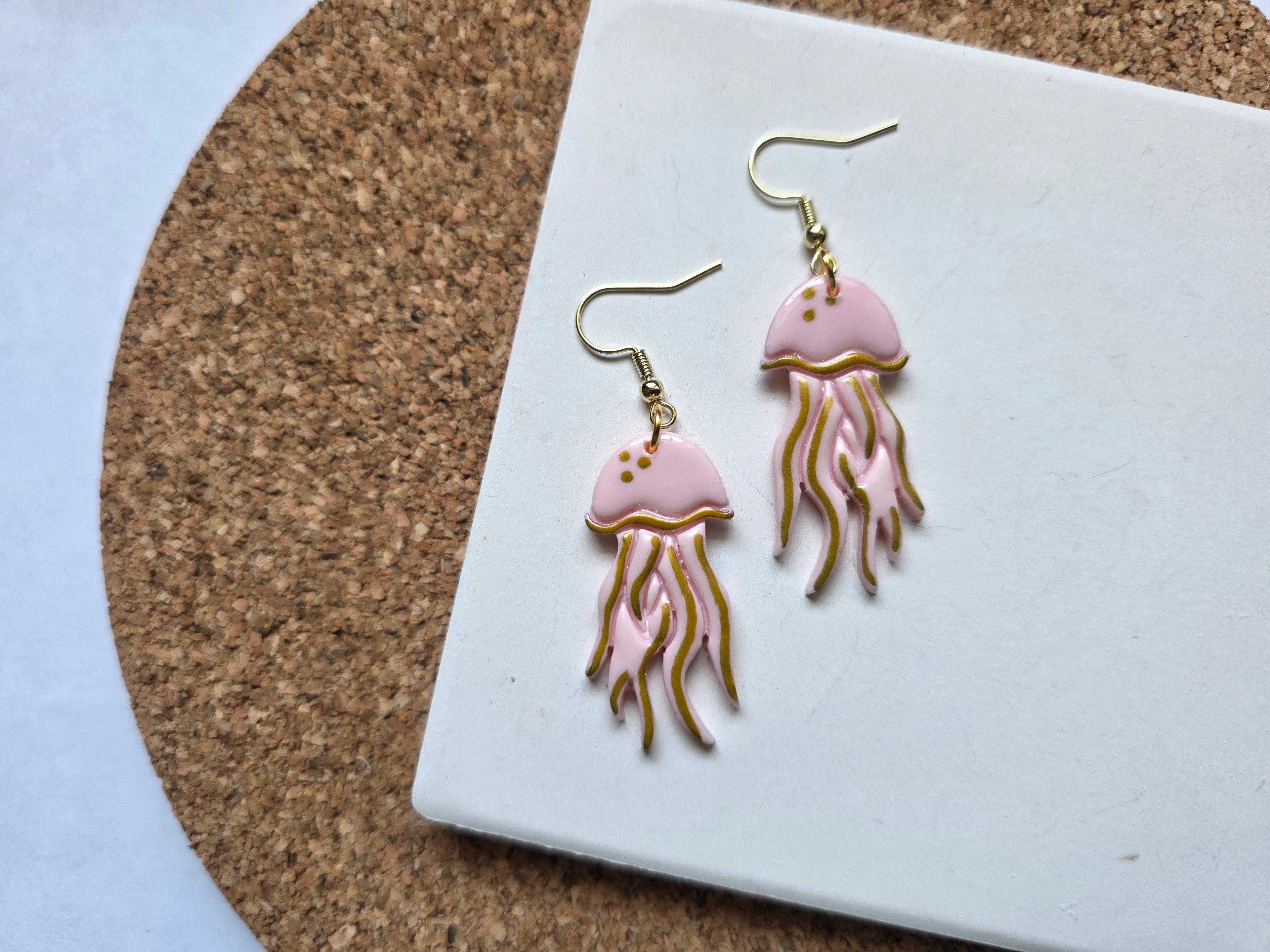 Pink Jellyfish Earrings