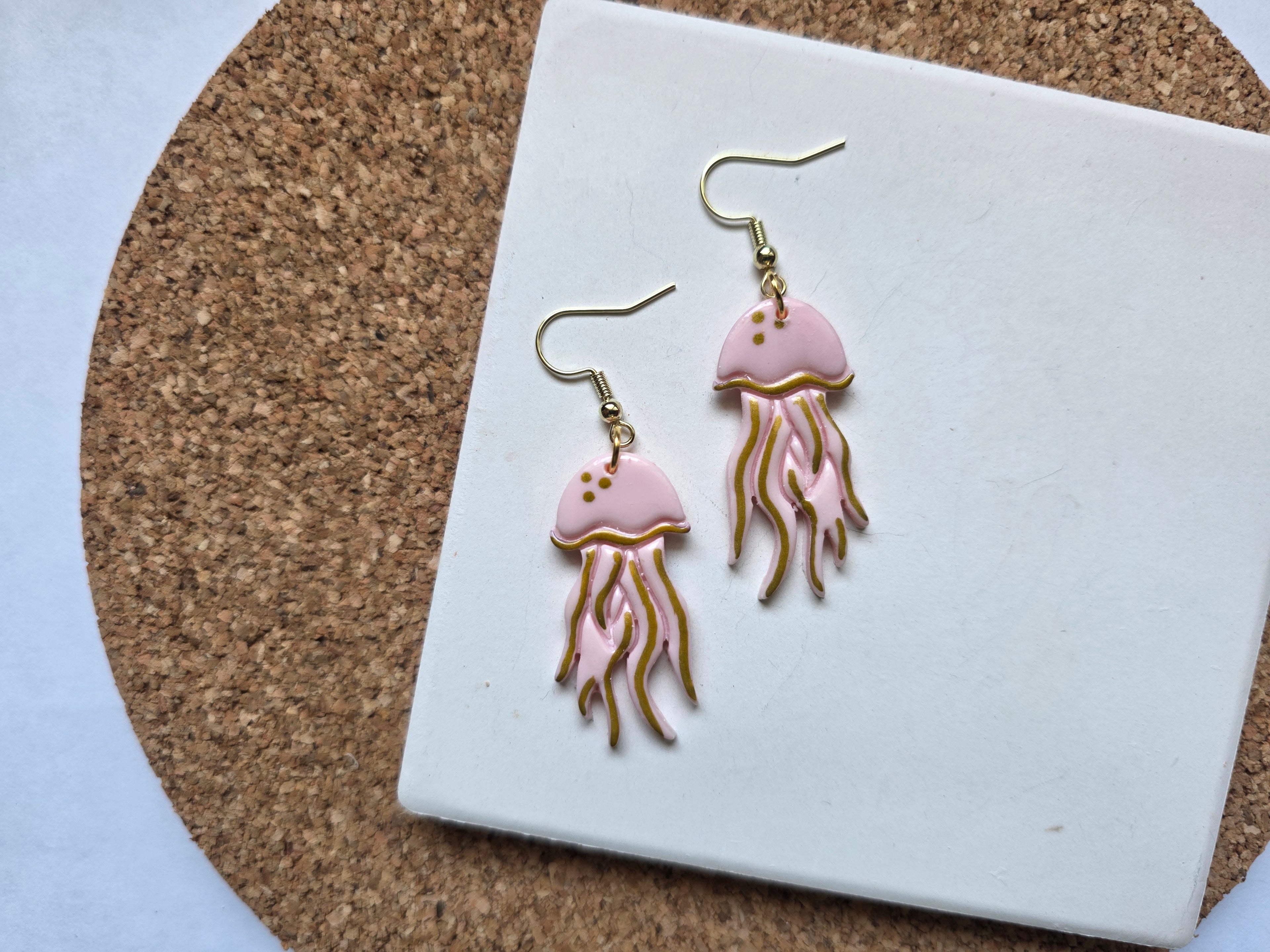 Pink Jellyfish Earrings