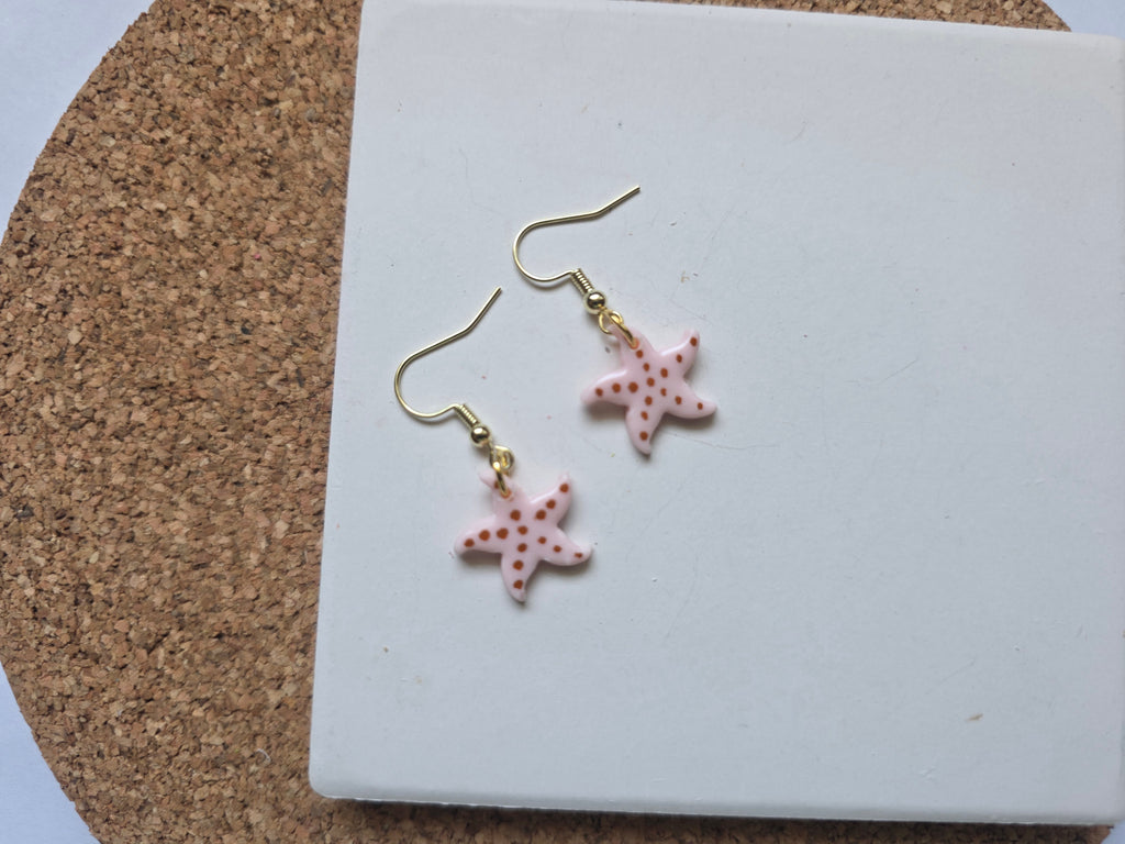 Mini Starfish Dangle Earrings