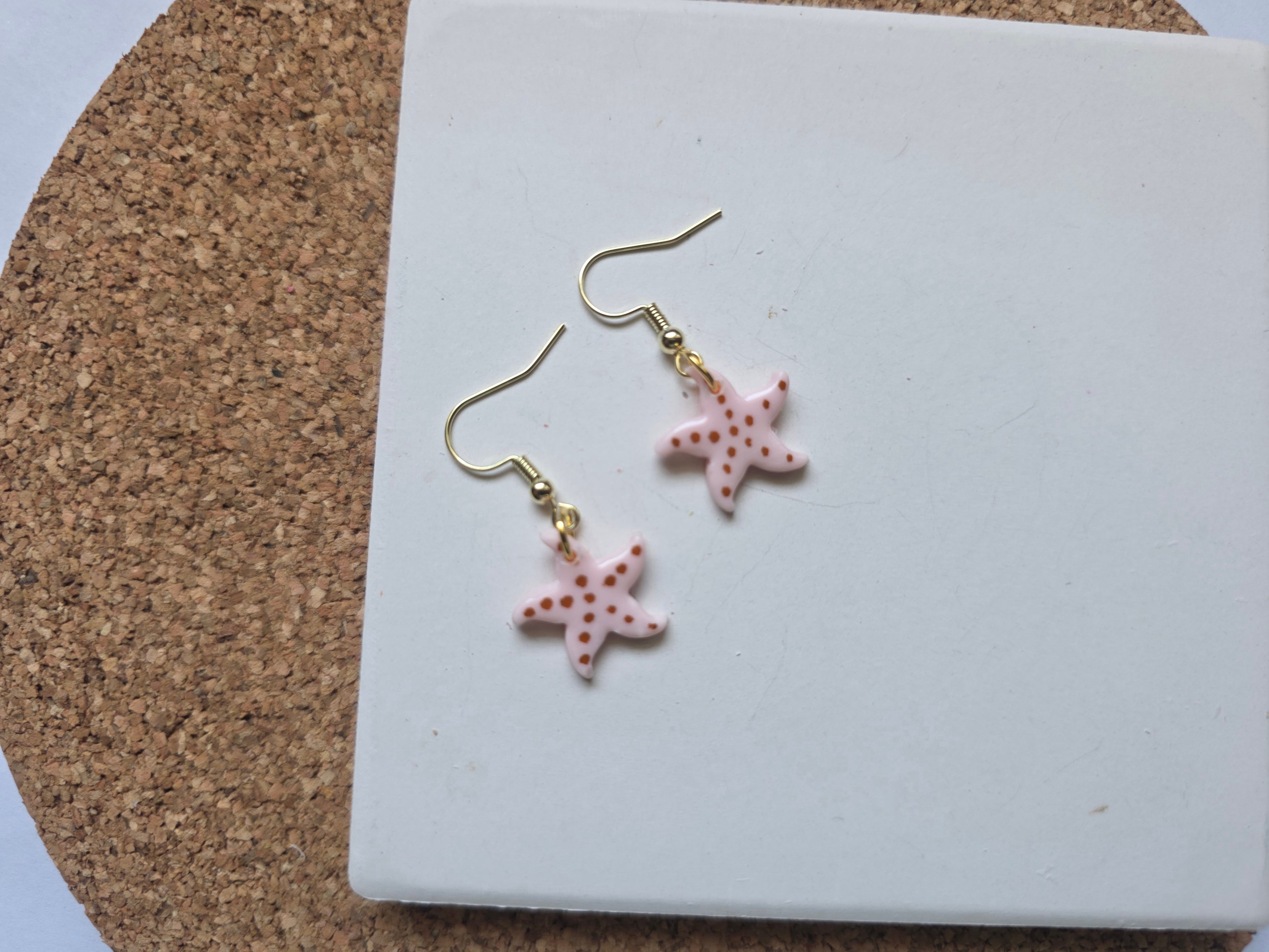 Mini Starfish Dangle Earrings