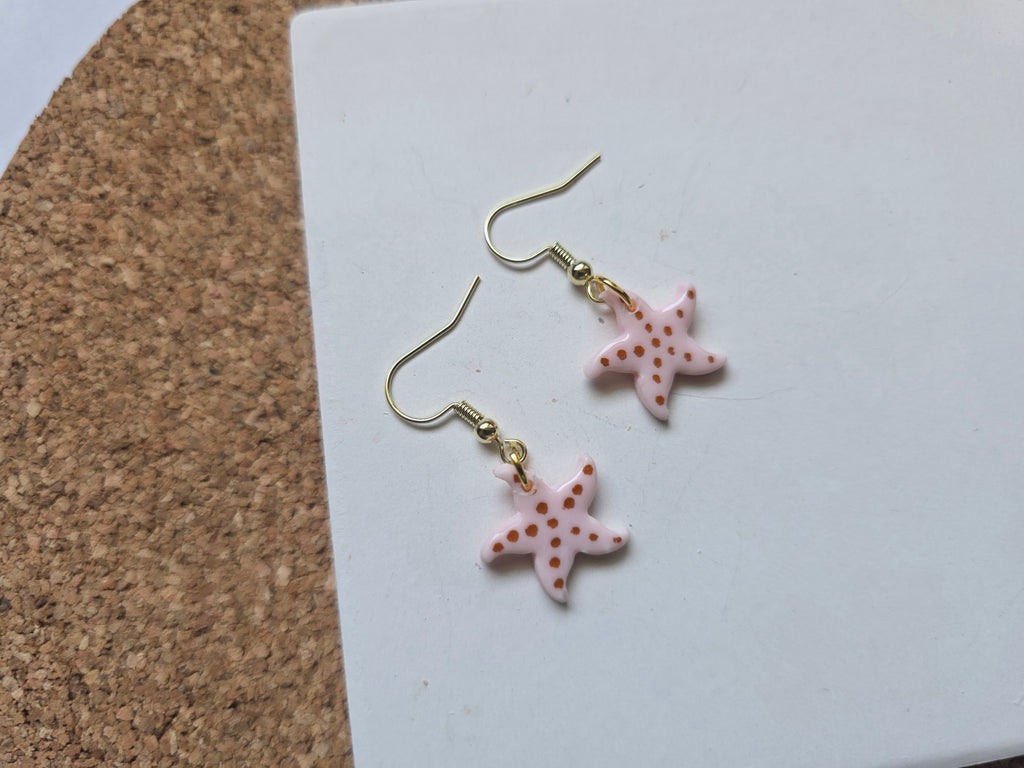 Mini Starfish Dangle Earrings