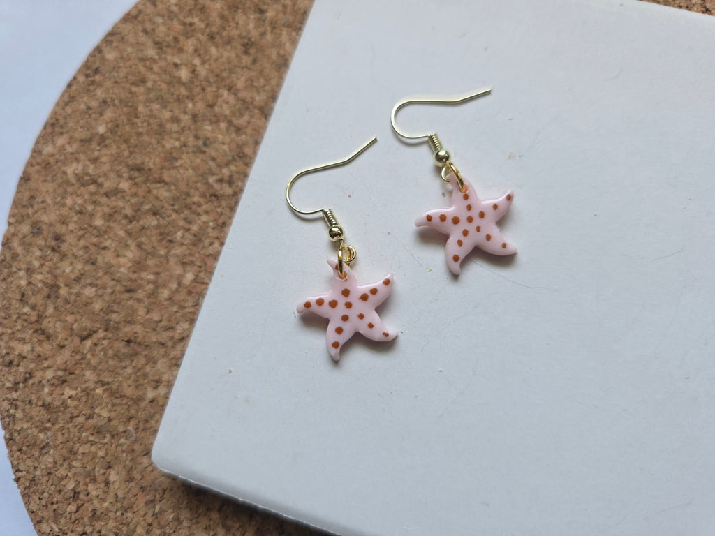 Mini Starfish Dangle Earrings