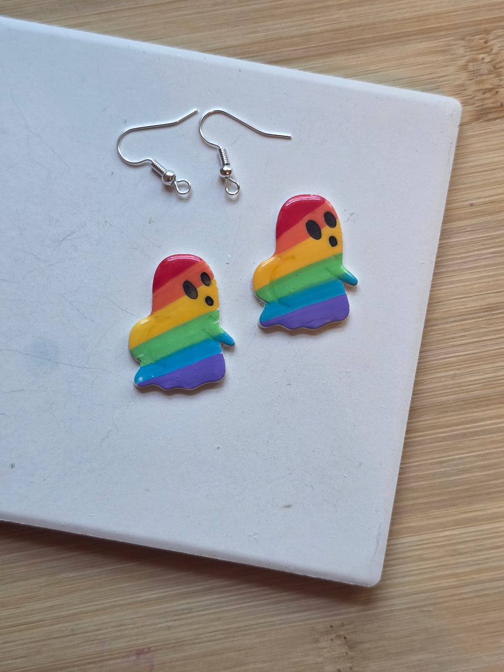 Bootylicious Pride Ghost Clay Earrings