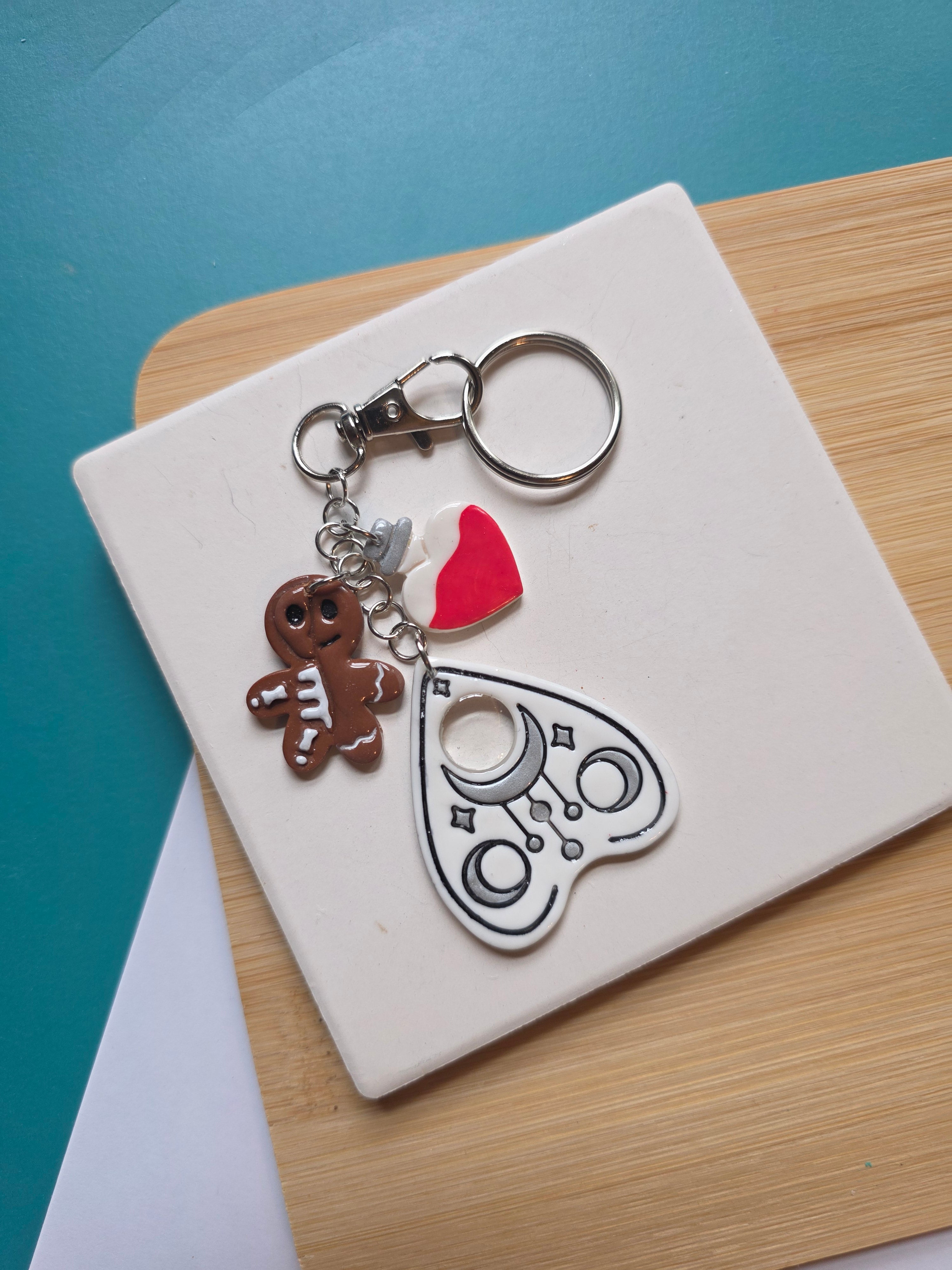 Planchette and Friends Clay Keychain