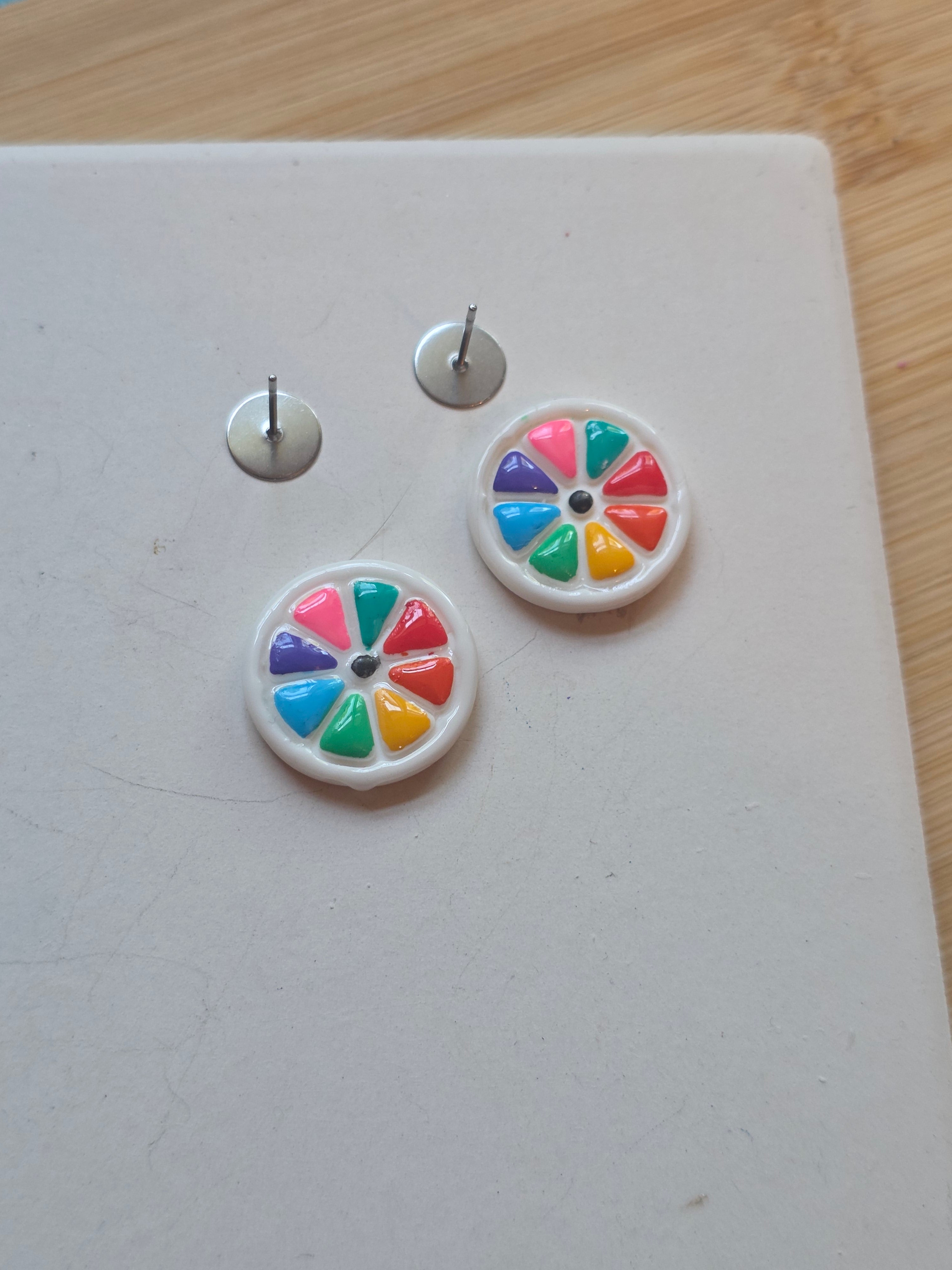Citrus Pride Clay Earrings