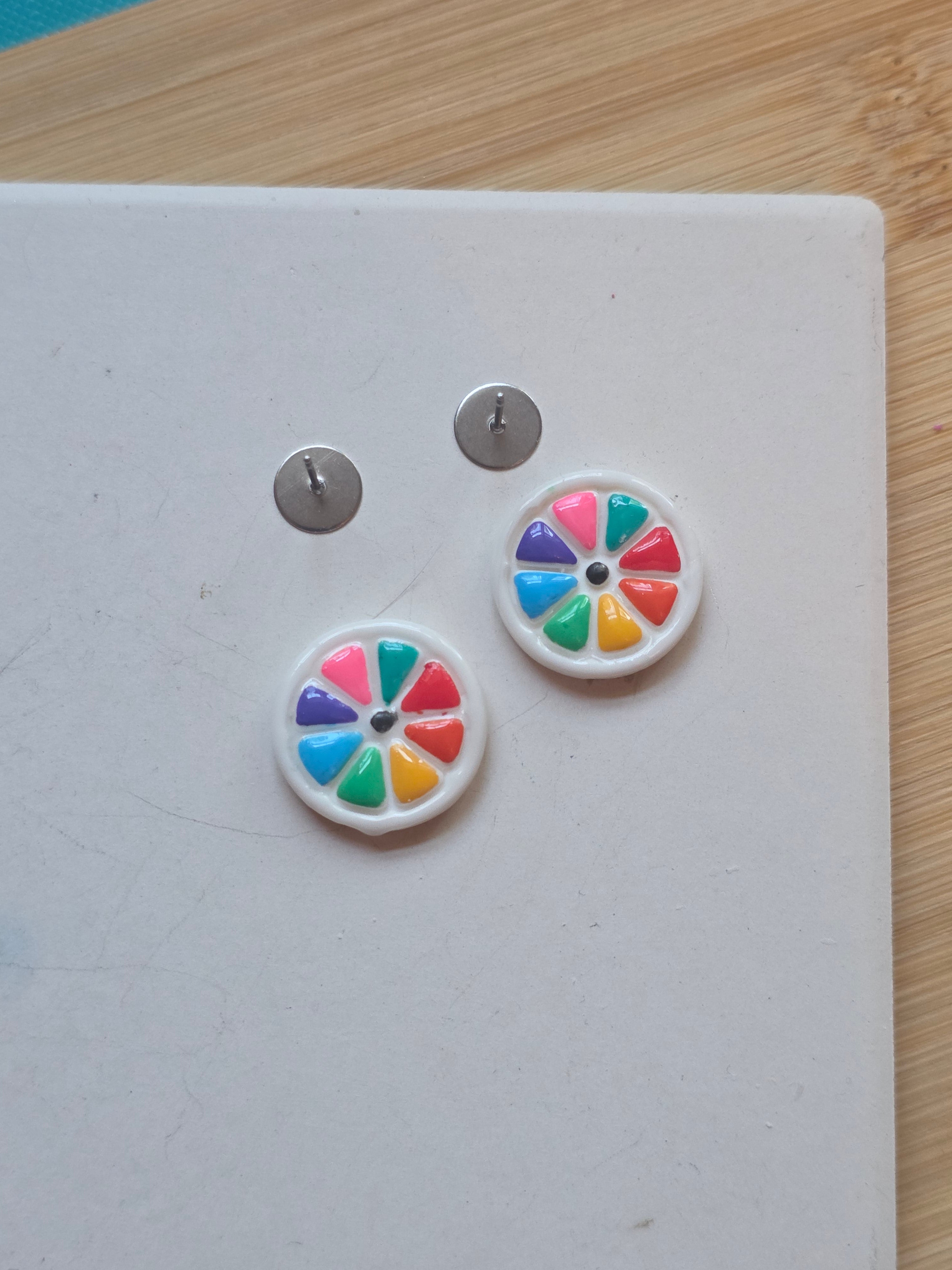 Citrus Pride Clay Earrings