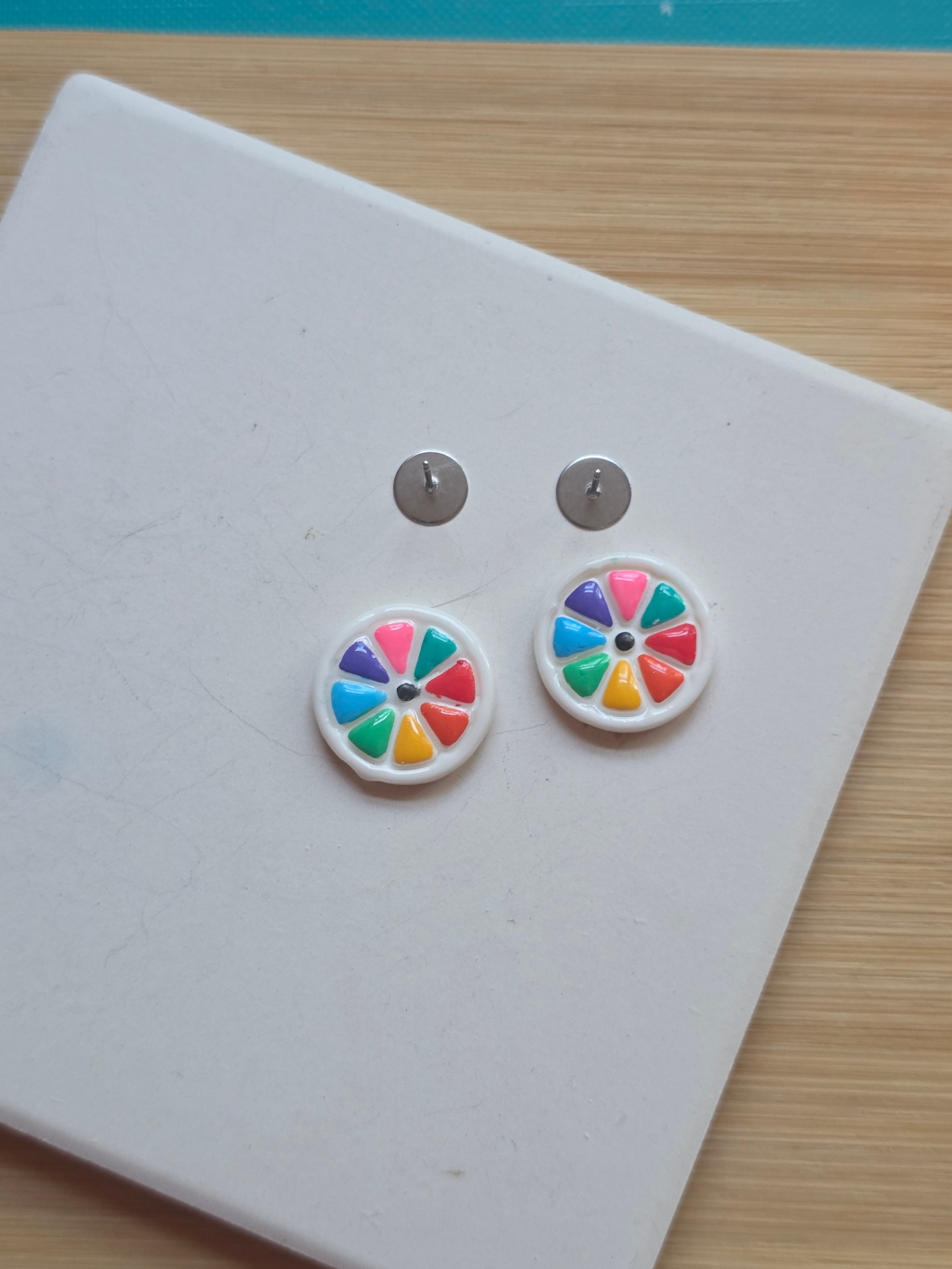 Citrus Pride Clay Earrings